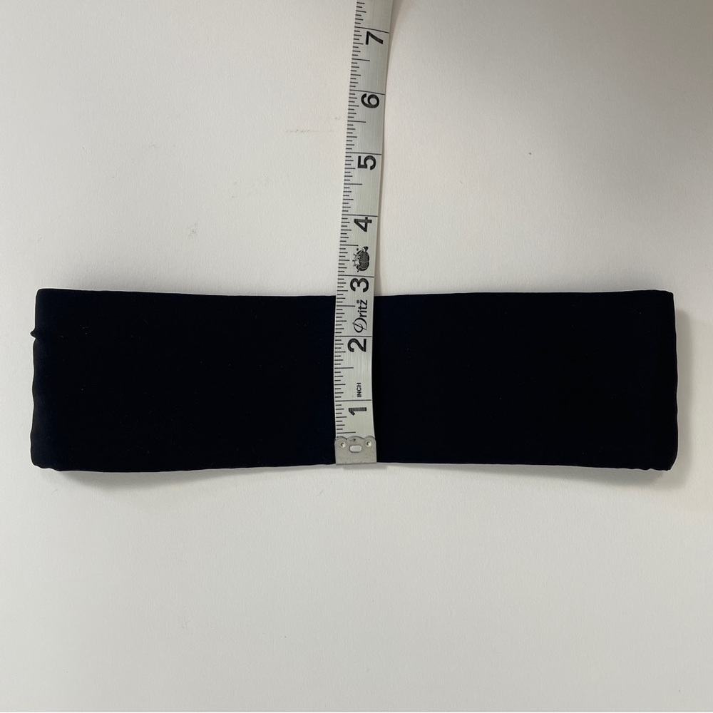 COLETTE MALOUF Black Pleat Cloth Headband With Metal Rings - Picture 6 of 8